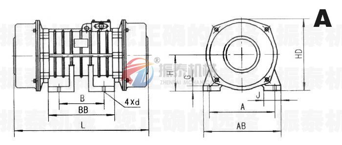 VB-112-W型振动电机图纸